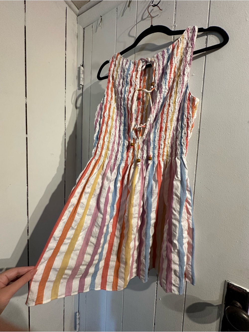 SAYLOR ANTHROPOLOGIE Multicolor Striped Smocked Sundress